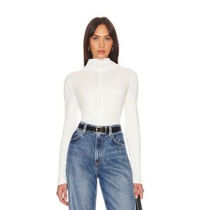 Sanctuary Soft mock neck rib knit top